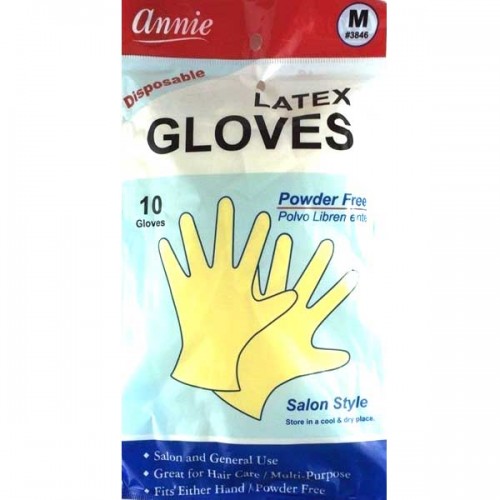 Annie Latex Gloves 10 Gloves Medium #3846